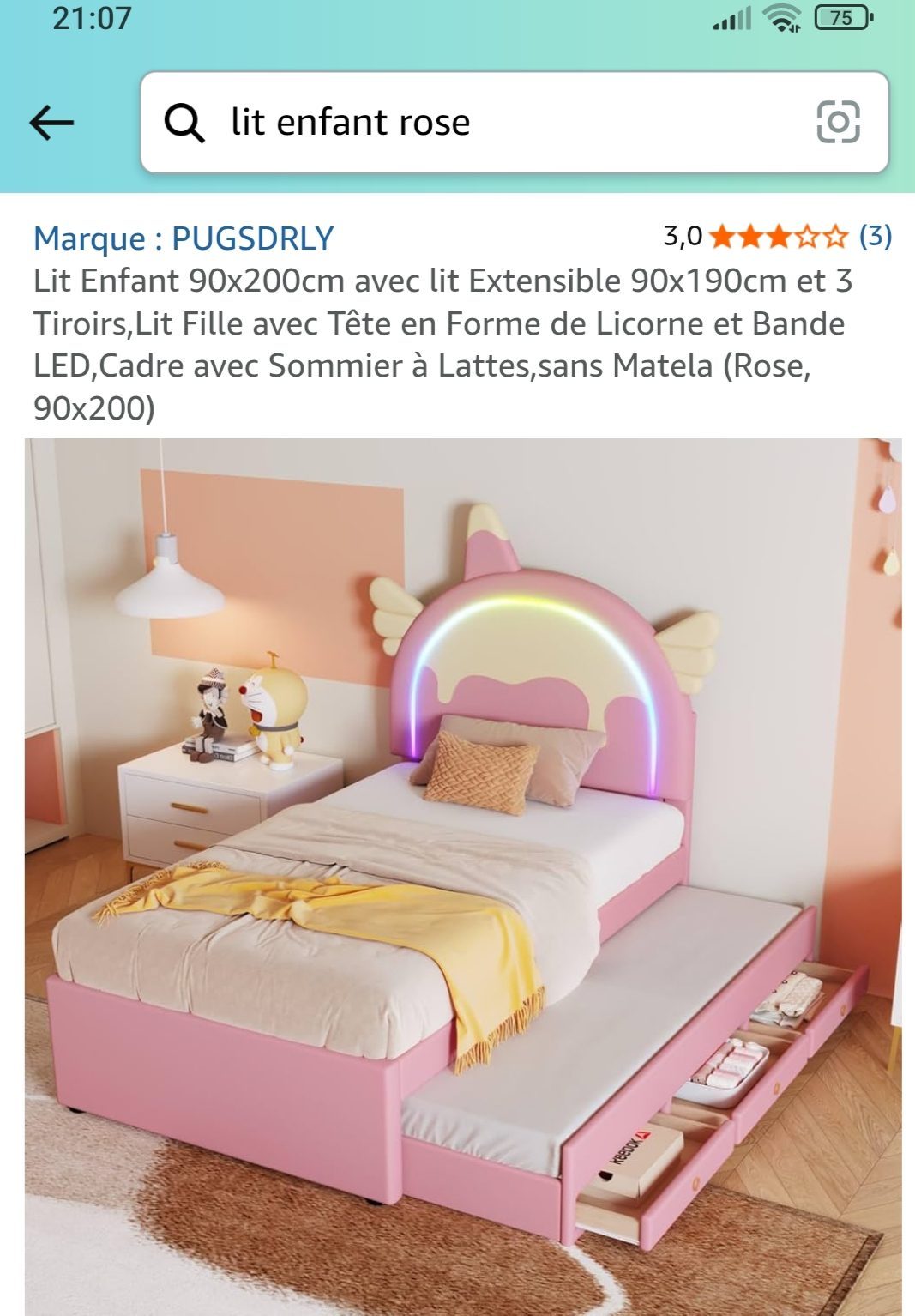 Lit enfant rose — 3/3