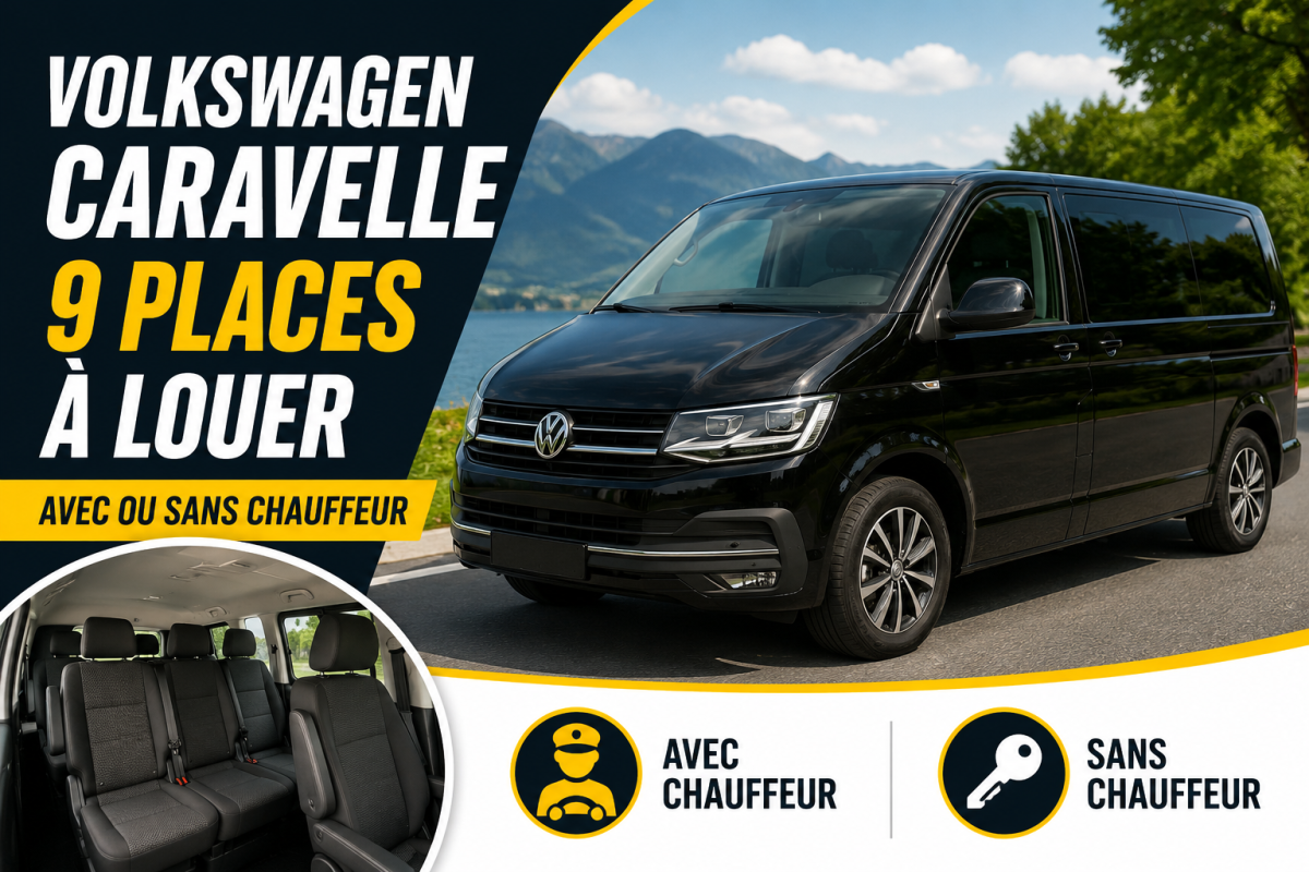 9 (places)பேர் பயணிக்கக்கூடிய Volkswagen Caravelle வாடகைக்கு உள்ளது -Volkswagen Caravelle 9 places à louer — 1/1