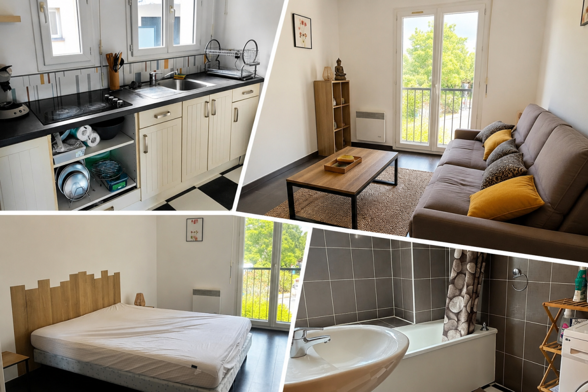 🏡 2 Pièces வீடு வாடகைக்கு உள்ளது | Appartement à louer – 47m² | Meublé | 1er Étage — 2/5