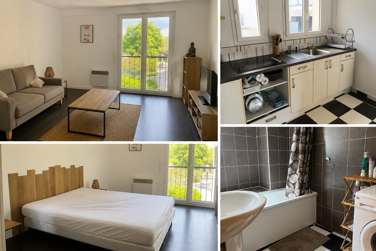 🏡 2 Pièces வீடு வாடகைக்கு உள்ளது | Appartement à louer – 47m² | Meublé | 1er Étage — 4/5