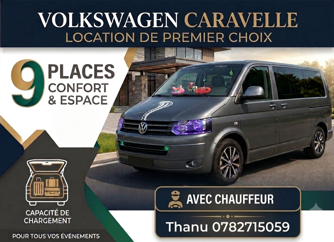 Location caravelle 9 places avec chauffeur — 1/1
